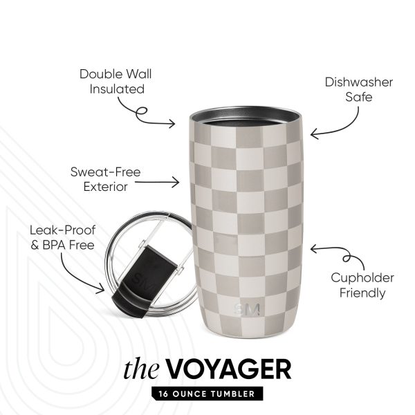 Voyager Tumbler with Clear Flip Lid & Straw - Image 2